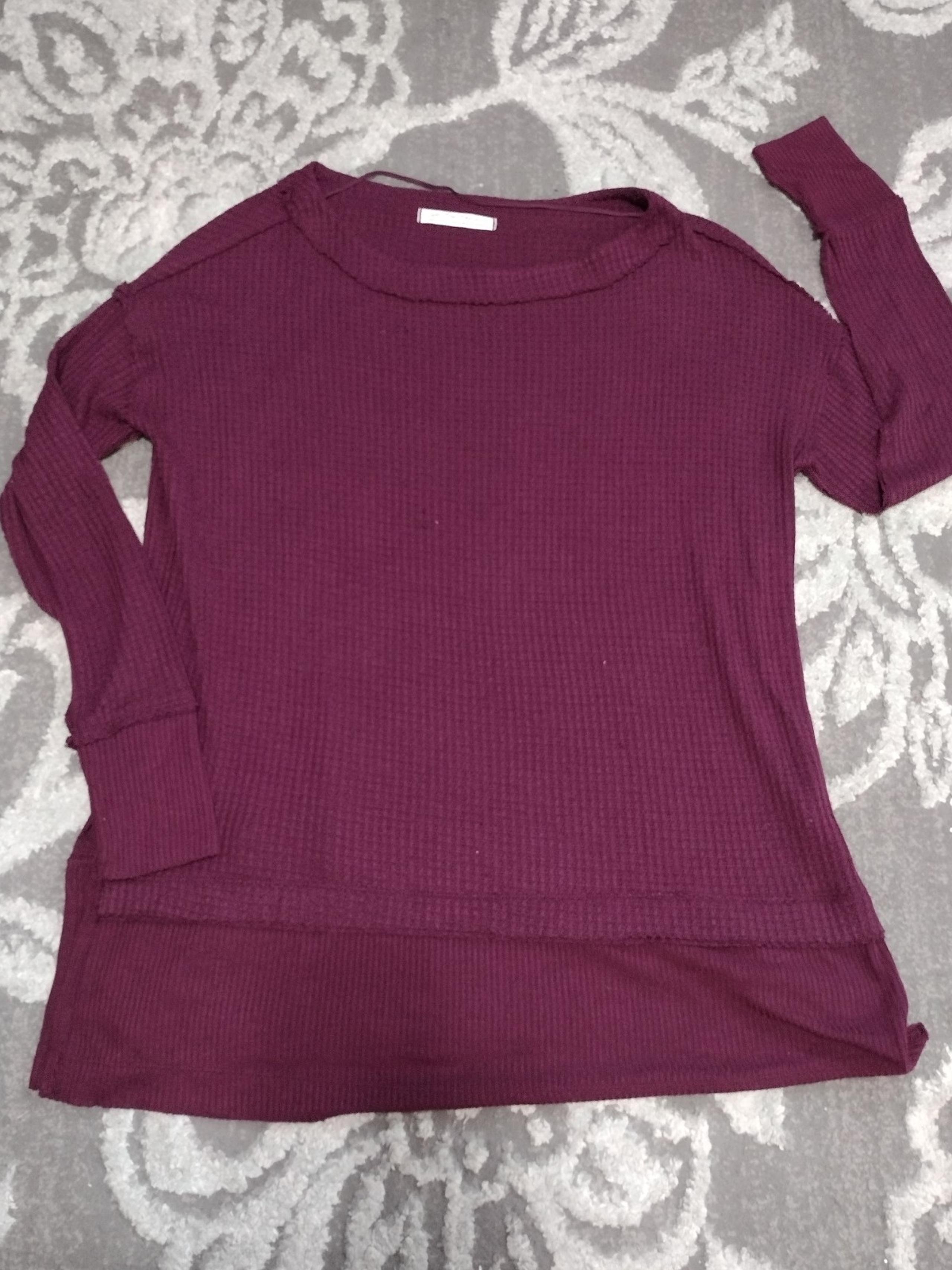 We the free waffle knit layered top