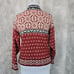 Vintage LL Bean Sweater Women's M Red Wool Blend Fair Isle Nordic Buttons USA