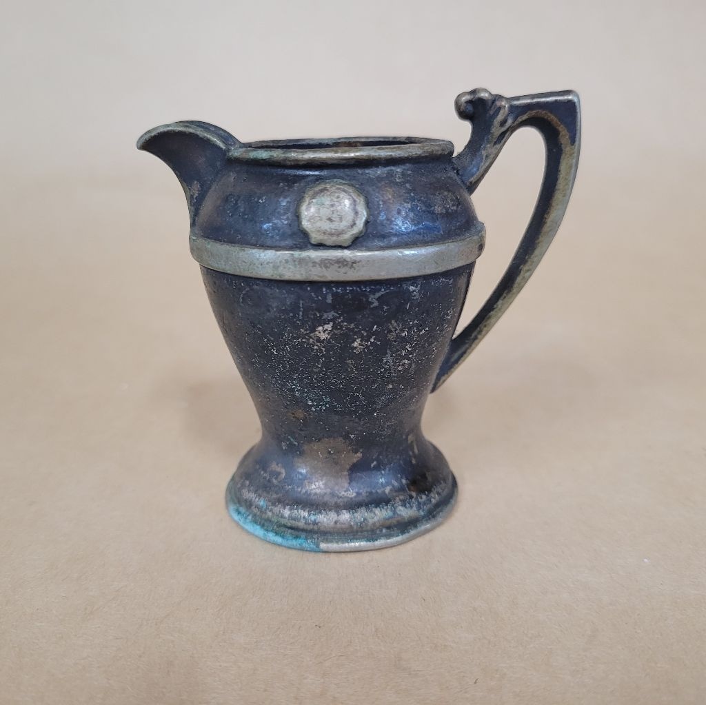 1928 Olympic Hotel Maple Creamer Pitcher, Nickel/Silver 3