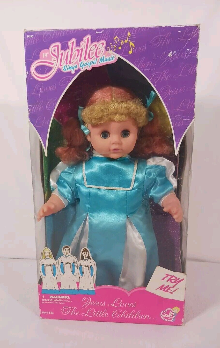 Vintage Jubilee Sings Jesus Loves The Little Children Baby Doll Works 2000 W Box