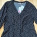 NEW Boden Elsie Polka Dot Button Front Black Midi Dress Size 16 Long