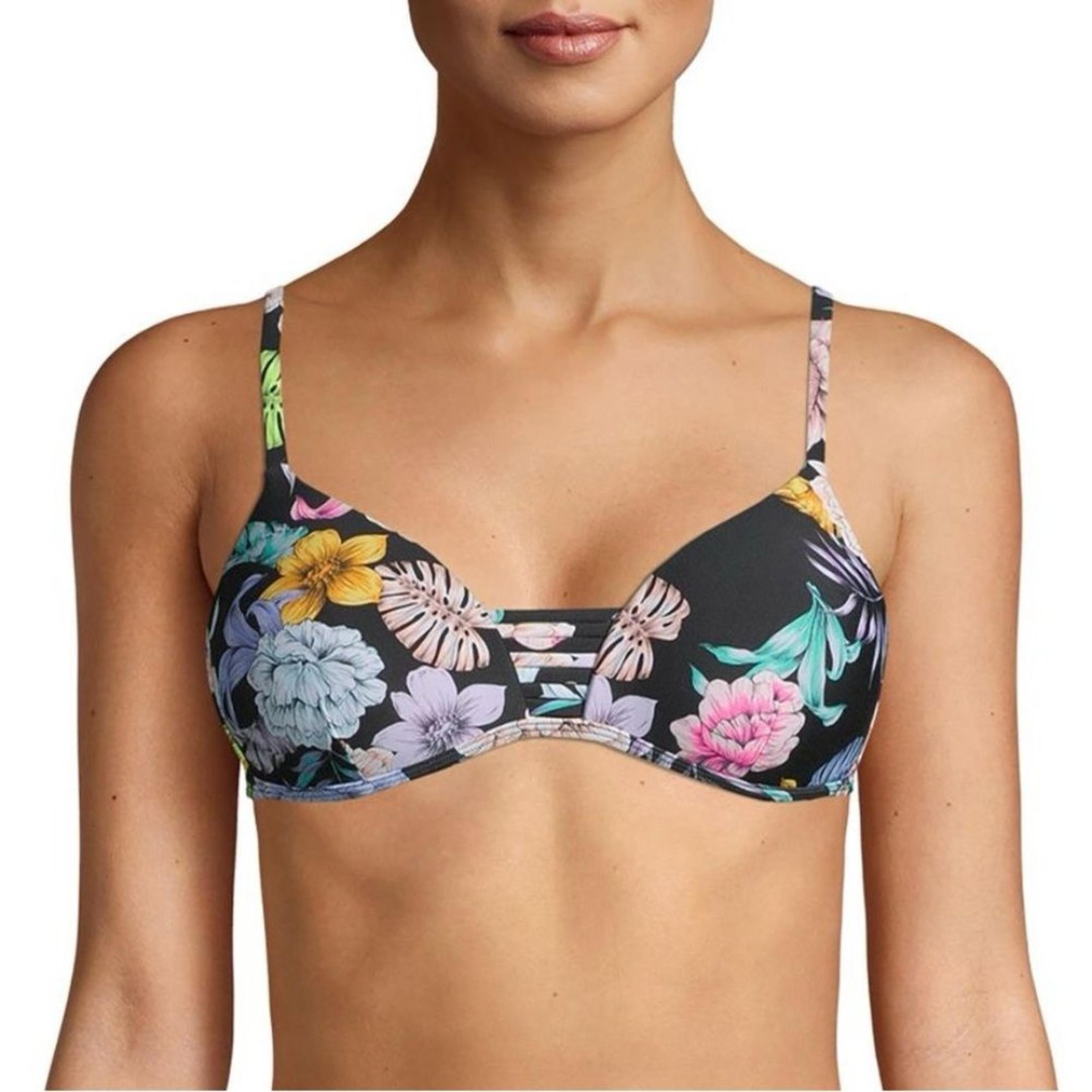 No Boundaries Floral Bikini Top | Size S
