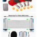 Ping pong paddle set with retractable net