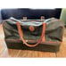 Vintage Leather Babe Didrikson Weekender Duffle Carry-on Bag, ~ ITALY Dark Green