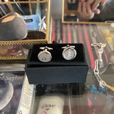 Initial n and r cuff links