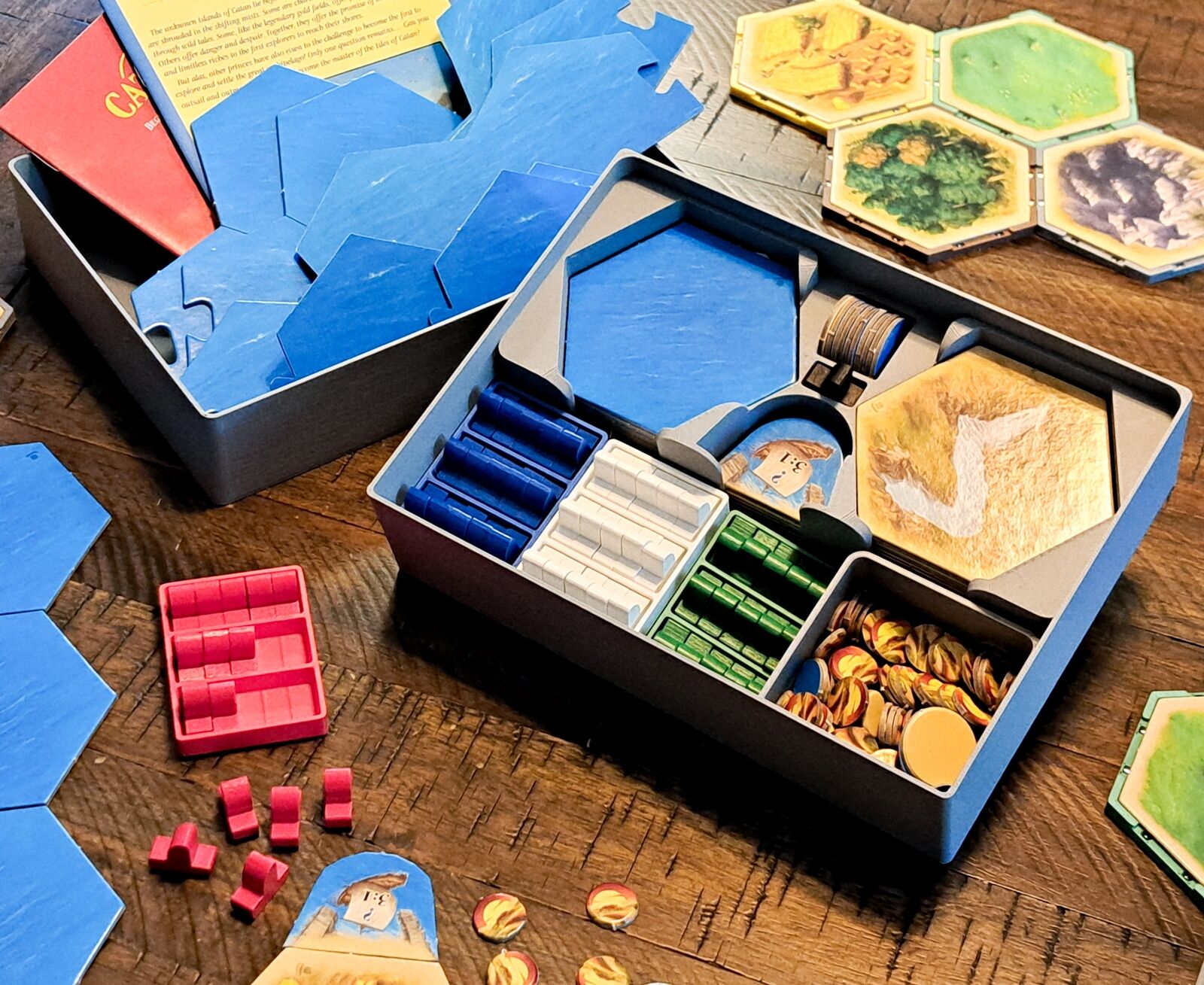 Catan Seafarers Game Piece Inserts & Organizer for Expansion + 5-6 Player