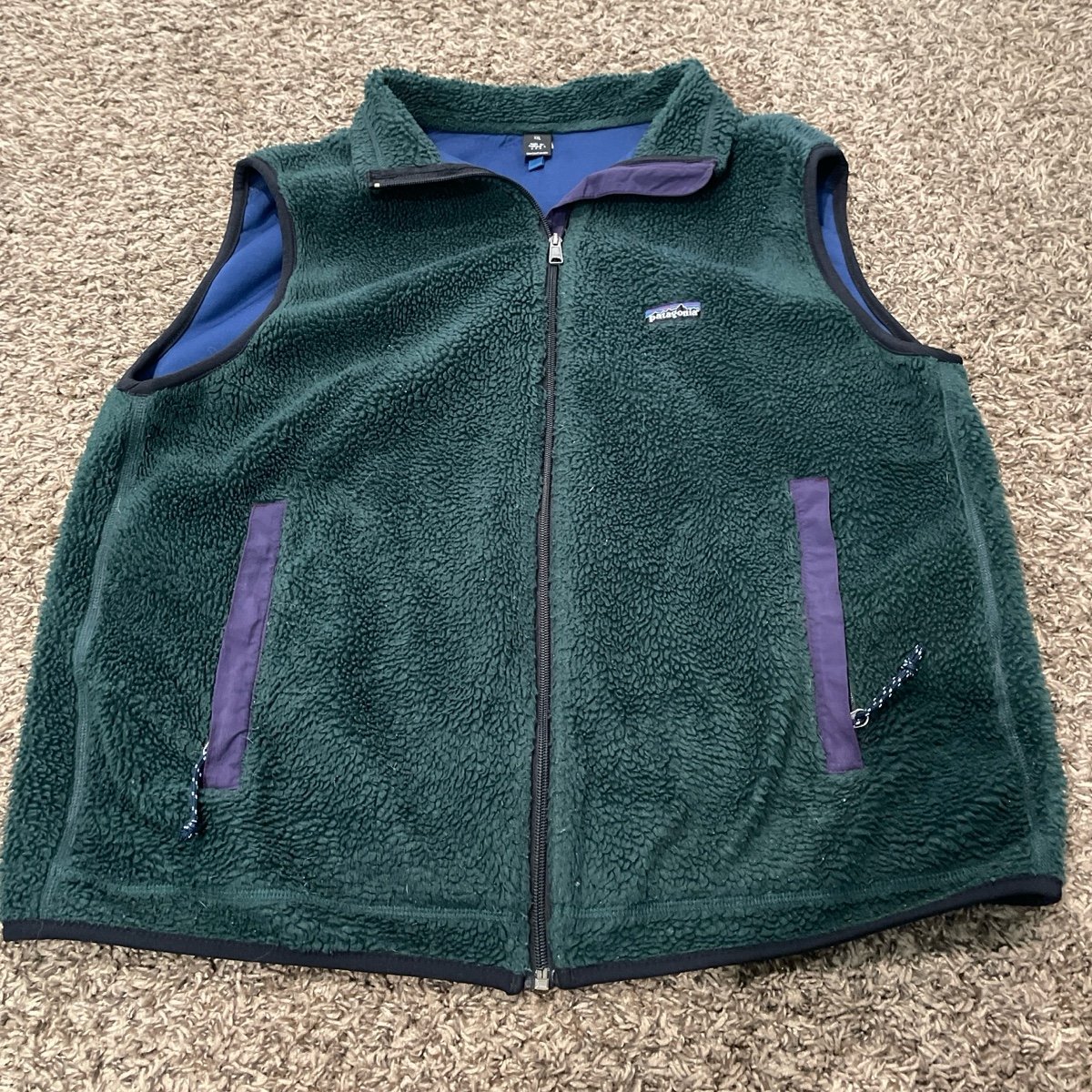 Patagonia vintage 1990s fleece zip up vest size XXL