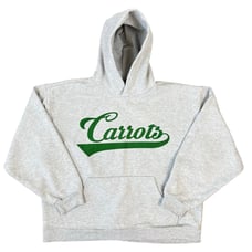 Women's Anwar Carrots Vintage Style Light Gray 'Carrots' Pullover Hoodie (Sz M)