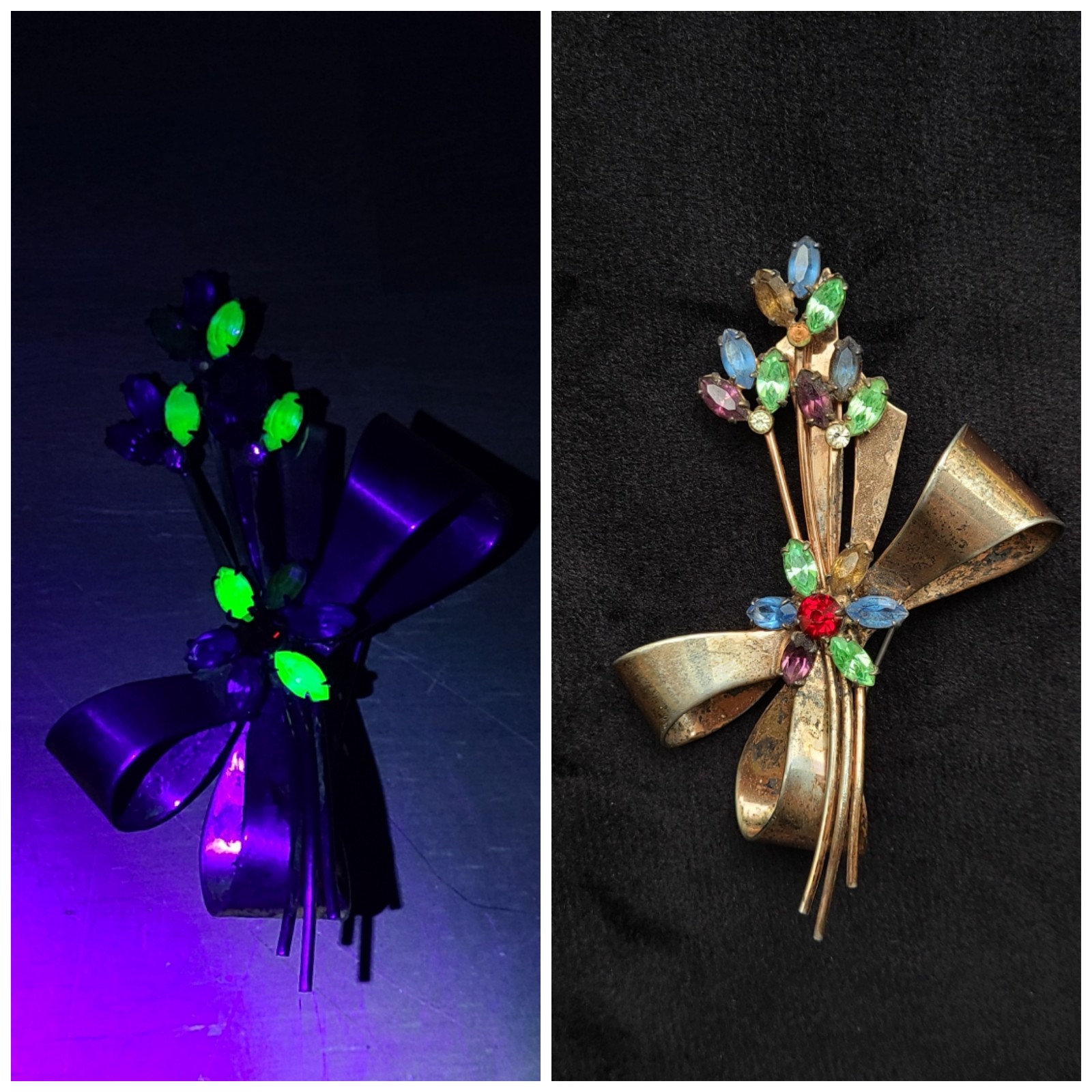 Uranium sterling silver brooch