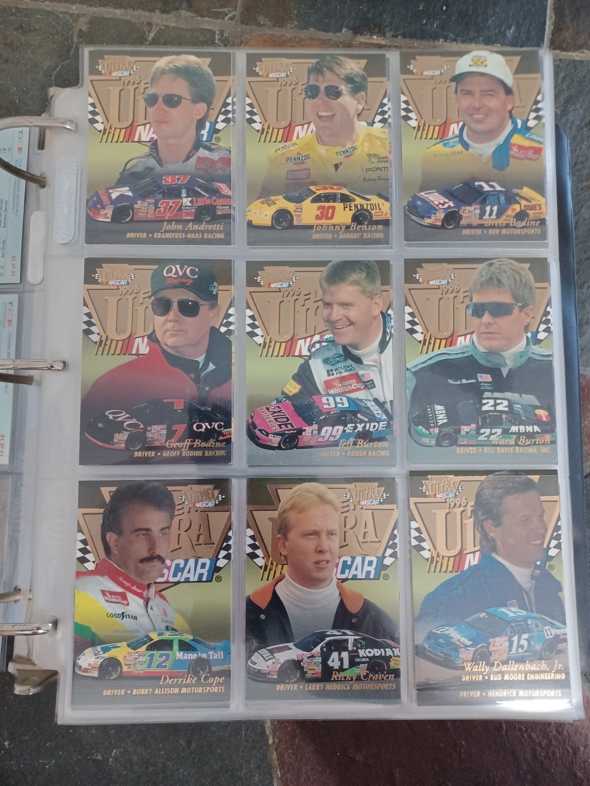 1996 Fleer Ultra Nascar card set