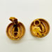Vintage Dragon Eye Topaz Clip Statement Earrings