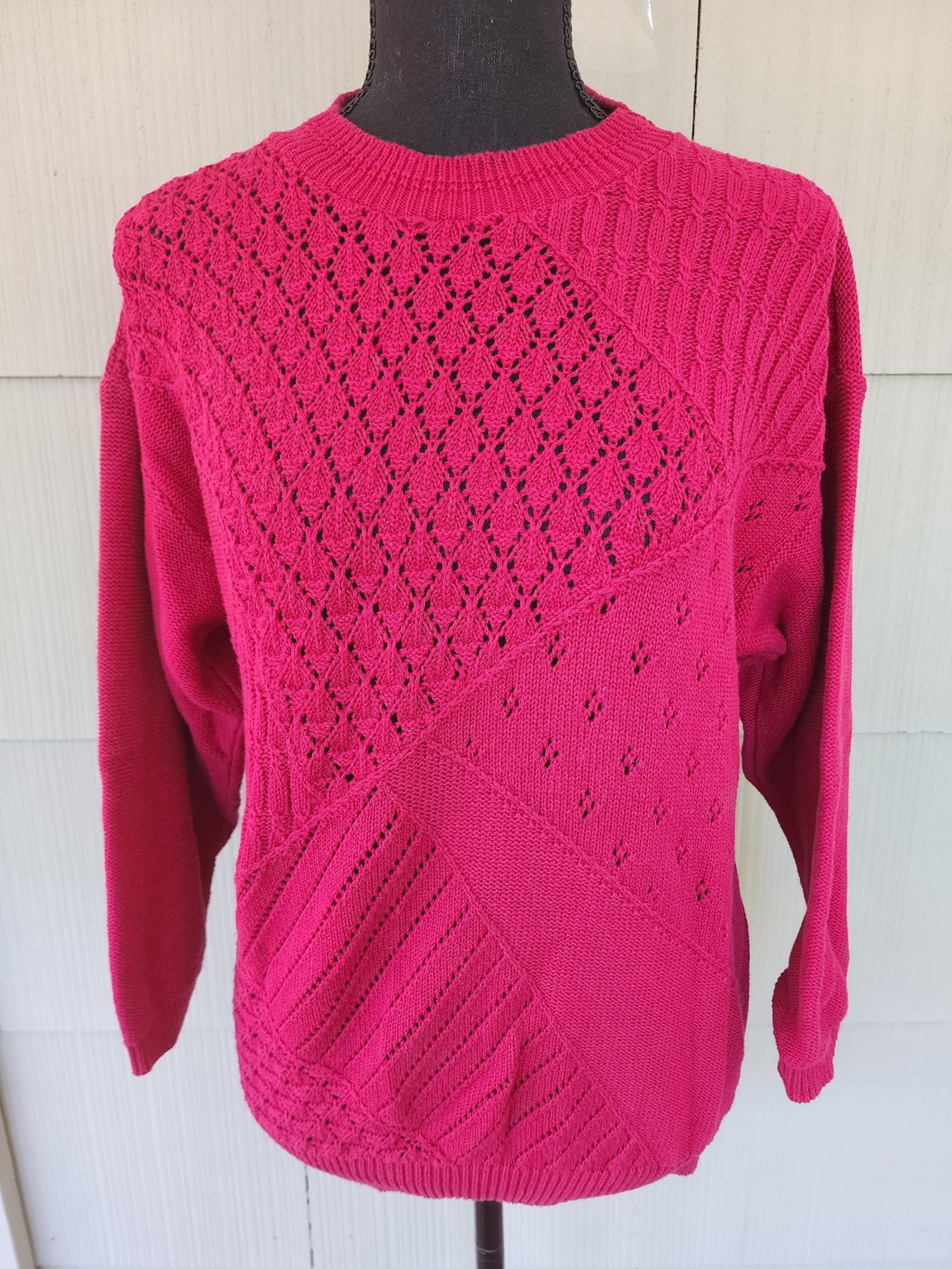 Vintage United States Sweaters Women's Small Maroon Sweater