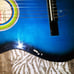 Blue and black palmer guitar