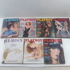 Lot 7 Vintage Playboy magazine 1981 - 1982 w centerfolds Bo Derek Shannon Tweed
