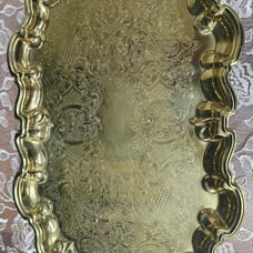 Etched Gold Serving Tray