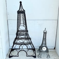 Eiffel Tower Wrought Iron Wine Rack & Seth Thomas Eiffel Tower Shaped Clock