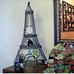 Eiffel Tower Wrought Iron Wine Rack & Seth Thomas Eiffel Tower Shaped Clock