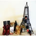 Eiffel Tower Wrought Iron Wine Rack & Seth Thomas Eiffel Tower Shaped Clock