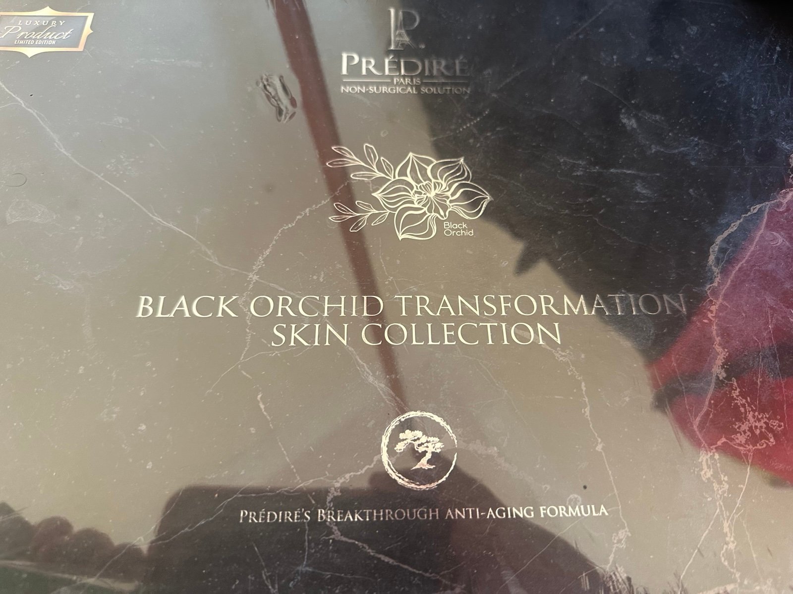 Black orchid transformation skin collection. Aging is an “old idea”.