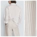 NWT. Massimo Dutti Raw 100% Linen Striped Pleated Trousers. Size 8/EUR 40.