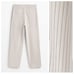 NWT. Massimo Dutti Raw 100% Linen Striped Pleated Trousers. Size 8/EUR 40.