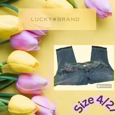 Lucky Brand 5 Pocket Design Capri Jeans Size 4/27