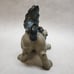 Vintage Kutani Japanese blue Foo Dog Shishi Temple Lion Showa Era Statue