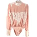 HAH Hot As Hell Queen 4 A Day Rose Pink Lace Long Sleeve Bodysuit women’s Small