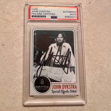 John Dykstra Oscar winner FX SFX Star Wars signed card PSA SLABBED
