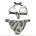 VIX PAULA HERMANNY BIKINI Cream and Black Striped Size Large Bottoms Top D