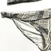 VIX PAULA HERMANNY BIKINI Cream and Black Striped Size Large Bottoms Top D