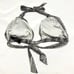 VIX PAULA HERMANNY BIKINI Cream and Black Striped Size Large Bottoms Top D