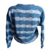 Women's Medium Vintage Oversize V-Neck Striped Valley girl Preppy Sweater 80s