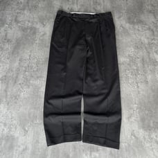 Vintage Y2K Made In Italy Black Essential Baggy Grunge Opium Dress Pants