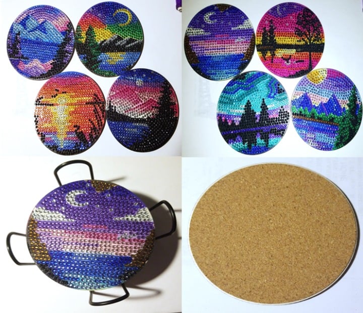 Rhinestone Horizons Coasters