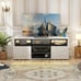 LED TV Stand Cabinet for 60 inch High Gloss Media Console with Open Shelves