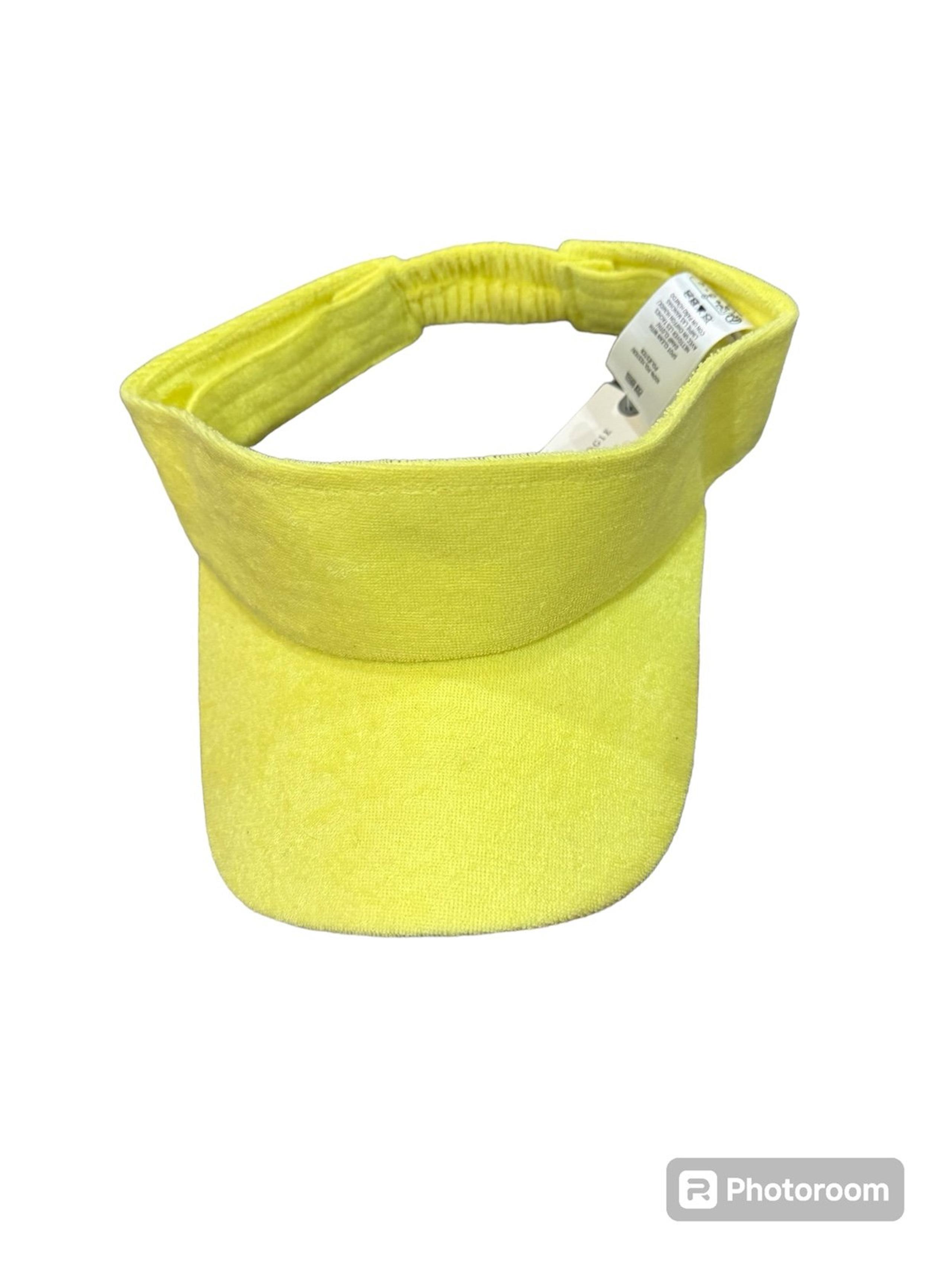 NWT Anthropologie Terry Visor Hat Textile Yellow