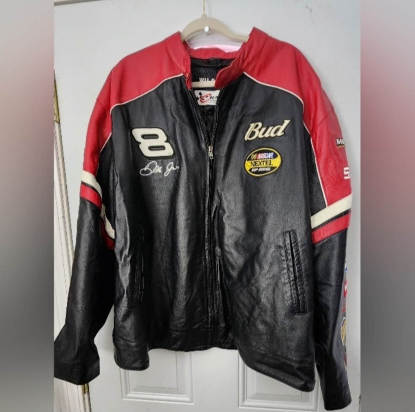 DALE EARNHARDT JR. BUDWEISER NASCAR Men's Size XXL BLACK QUALITY JACKET