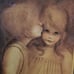 Margaret Kane A Little Kiss First Kiss Print Signed Framed 20 X 17
