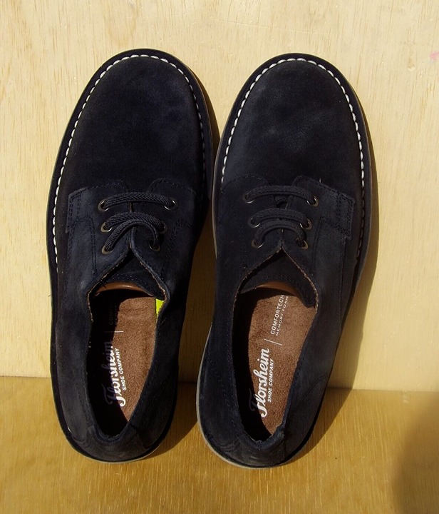 Florsheim Boys Navigator Dress Casual Plain Toe Jr. Oxford 4Y Navy Suede