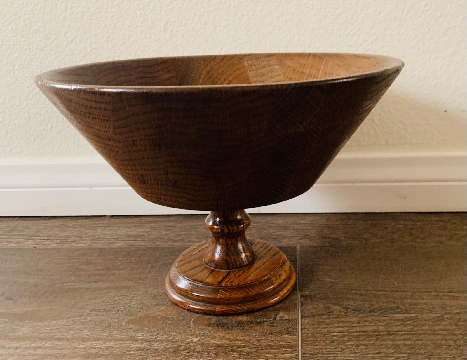 Mid century footed pedestal fruit bowl