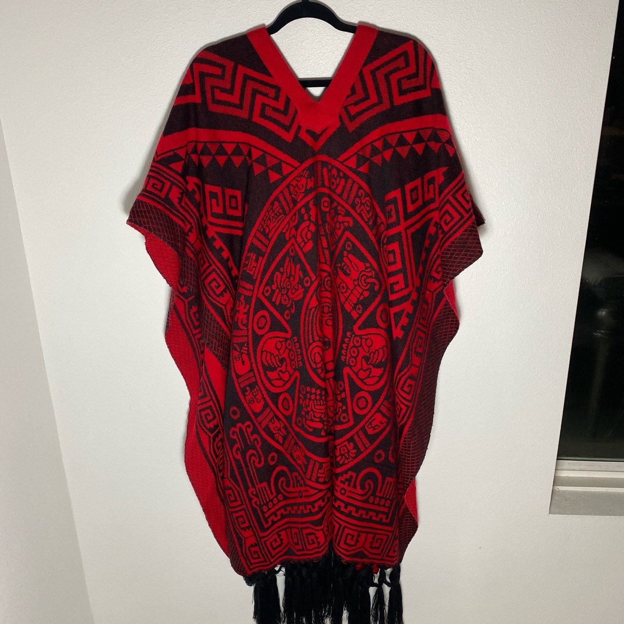 Unisex one of a kind Mexican poncho (zarape) artesanal handmade in Mexico