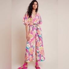 Farm Rio Anthropologie Eulalie Wide-Leg Jumpsuit