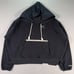 Nike Dri-Fit Hoodie Sweatshirt Womens Small Black Swoosh Fly Standard Issue Crop