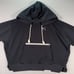 Nike Dri-Fit Hoodie Sweatshirt Womens Small Black Swoosh Fly Standard Issue Crop