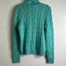 Lauren Ralph Lauren cable knit cotton turtleneck sweater size XlArge teal green
