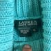 Lauren Ralph Lauren cable knit cotton turtleneck sweater size XlArge teal green