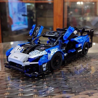 New building blocks toy sports car model