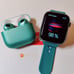 Smart Watch Bluetooth Call Fitness Tracker+Bluetooth Wireless Earbuds