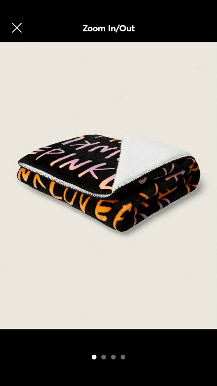 VS PINK HTF RARE PINK LOGO MANIA SHERPA BLANKET